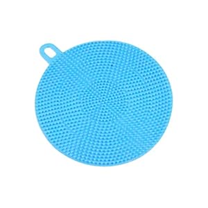 Worparsen Plaatborstel Antislip Goede Rebound Afwasborstel Anti-misvormd met Opknoping Gat Blauw
