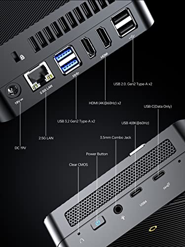 Minisforum Venus Series Um773 Lite Mini Pc Amd Ryzen 7 7735Hs Windows 11 Pro Desktop Computer, Ddr5-4800 32Gb 512Gb Pcie4.0 Ssd, 2.5Gbps Lan, 2X4K Hdmi, 1X8K Usb4 Output, Radeon 680M Graphics Micro Pc #TOP6