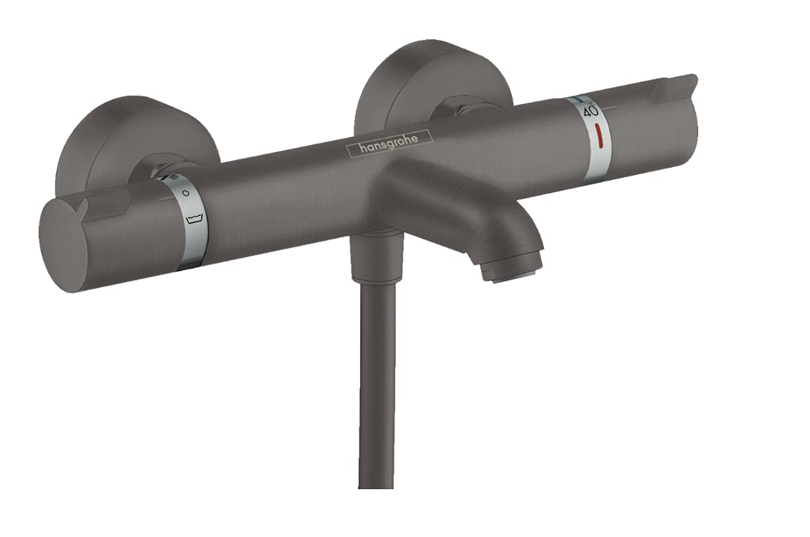 Hansgrohe Brushed Black Chrome Ecostat Thermostatic Bath Mixer Comfort For Exposed Installation, 13114340