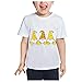 Fhtahun Baby Weiß T-Shirt Kurzarm Tee Shirts Kinder Jungen Mädchen Tops - Sonnenblumen Bienenpuppe Druckmuster - Sommer Rund Ausschnitt Basic Shirt Oberteile (Weiß_A,3-4 Jahre)