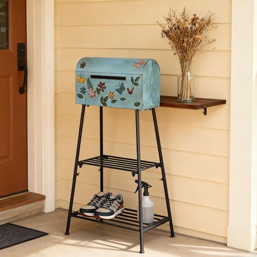 Mailboxes for Outside with Stand Metal Mailbox and Stand Combination