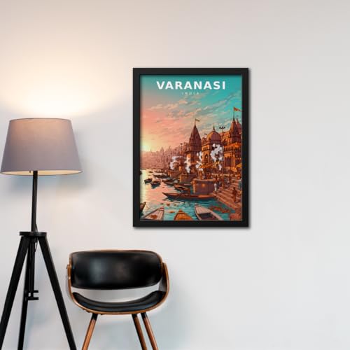 Image of Goat Villa Varanasi India City Heritage Framed Laminated Poster Wall Hanging Wooden Photo Frames 12 X 9 Inches