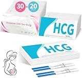 30 Kits d'Ovulation et 20 Kits de Grossesse, Test d'Ovulation Ultrasensible, Sensibilité Optimale 25 miu/ml, Résultats Rapides et Précis, Convient aux Femmes à Utiliser à la Maison