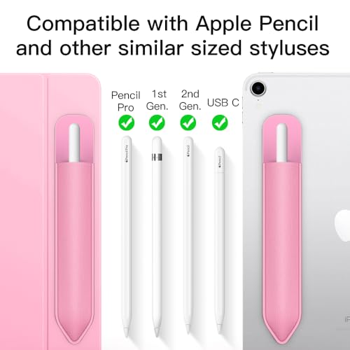 Image of MoKo Adhesive Pencil Case Holder Sticker for Apple Pencil, Flowers Pink