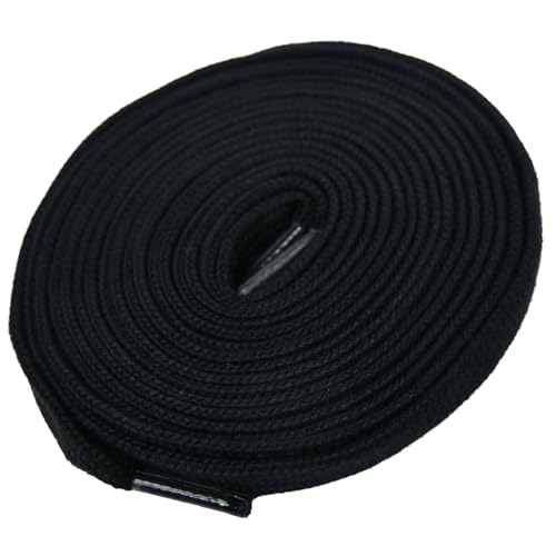 [HIROMARUjp] WIDE COTTON SHOELACE �C�R �V���[���[�X �C�Ђ� (Black, 160cm)