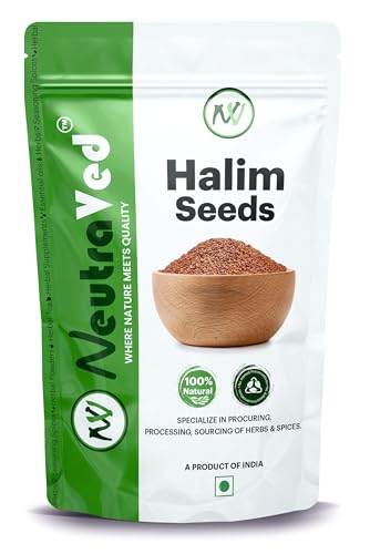 NeutraVed Halim Seeds 350g | Aliv for Eating Superfood & Hair Growth | Asaliya | Garden Cress | Haleem Seeds | Immunity Booster - 350g