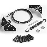 Heavy Duty Anti Sag Gate Kit for Wooden Fence,Door Support Cable Kit.Unique Designed Bat-Shaped Door Hardware,Wood Door Repair Kit for Outdoor, Gate Frame Kit