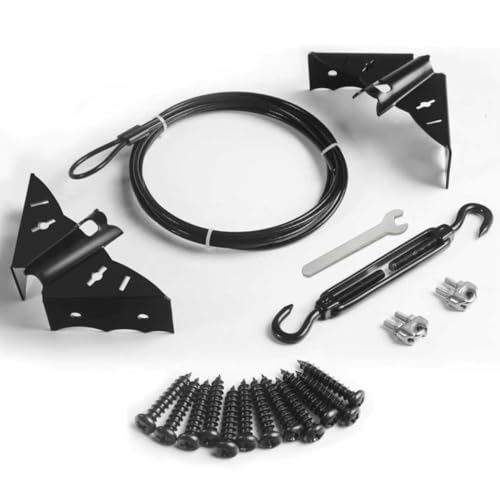 Heavy Duty Anti Sag Gate Kit for Wooden Fence,Door Support Cable Kit.Unique Designed Bat-Shaped Door Hardware,Wood Door Repair Kit for Outdoor, Gate Frame Kit