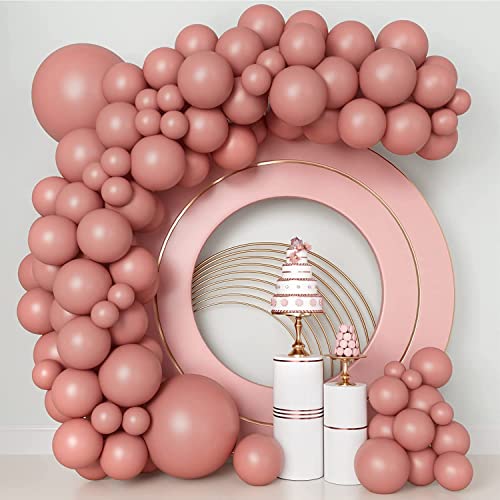 Image of Dusty Pink Retro Balloons arch Kit for Birthday,Anniversary, Welcome Baby, Baby Shower, Theme Party Decoration | AR Giftzadda (Dusty Pink)