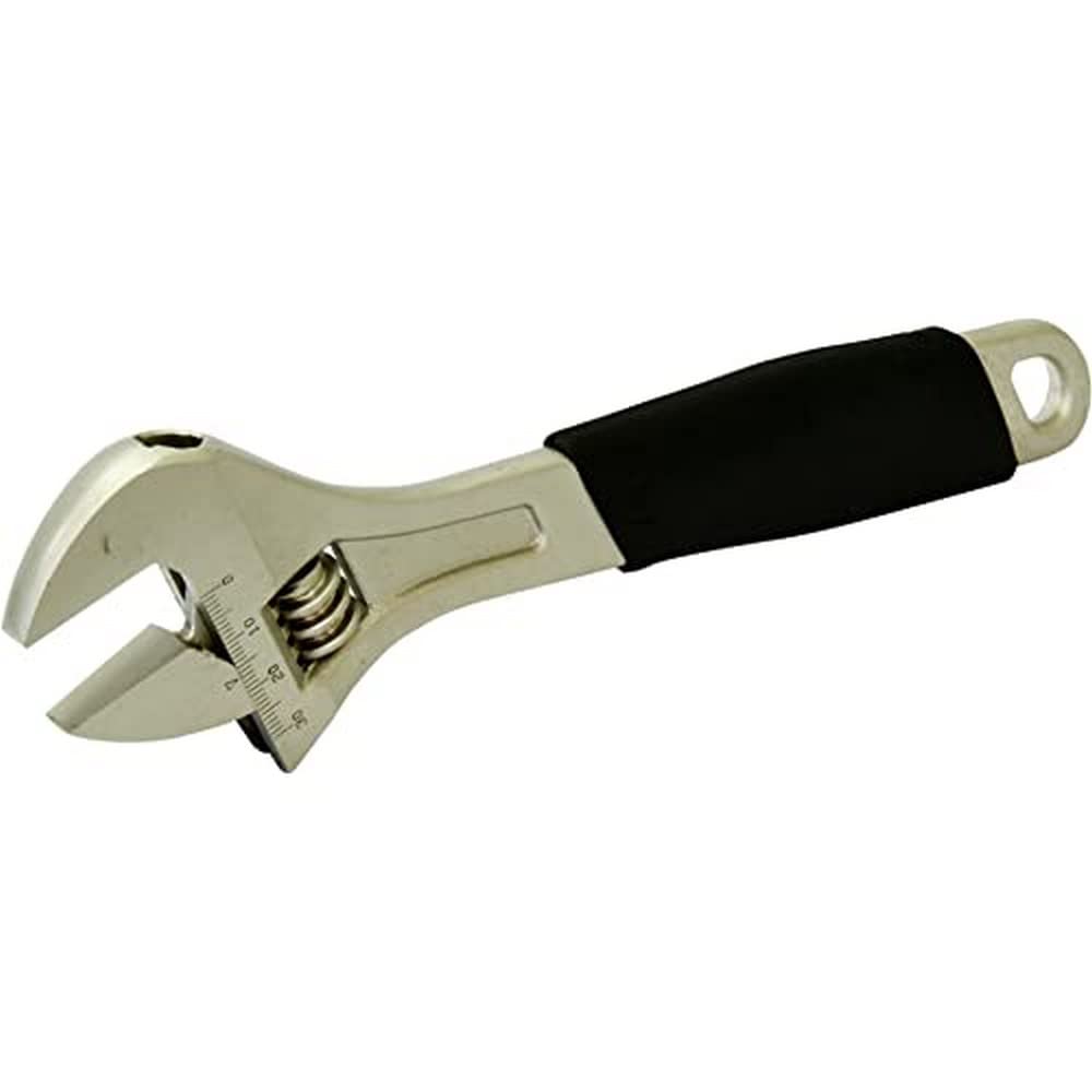 Rolson 250mm Adjustable Wrench Rubber Grip Handle 19015