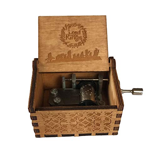VIMOER Mini Caja de música de Madera con manivela, decoración de Caja de música Artesanal Melody Melody Melody