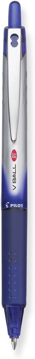 Pilot VBall RT Refillable & Retractable Liquid Ink Rolling Ball Pens, Fine Point, Blue Ink, 12-Pack (26207)