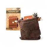 Wild Life Outdoor Adventures Find New Roots Foraging Bag – Waxed Canvas Mushroom Pouch with Belt Loop | Water-Resistant Collapsible Bag for Hiking, Camping, Bushcraft, Wildflower & Shell Collecting