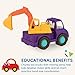 Battat- Wonder Wheels- Toy Excavator Truck – Digger Truck With Moveable Arm, Bucket, Cab – Construction Toy For Toddlers- Recyclable – 1 year +