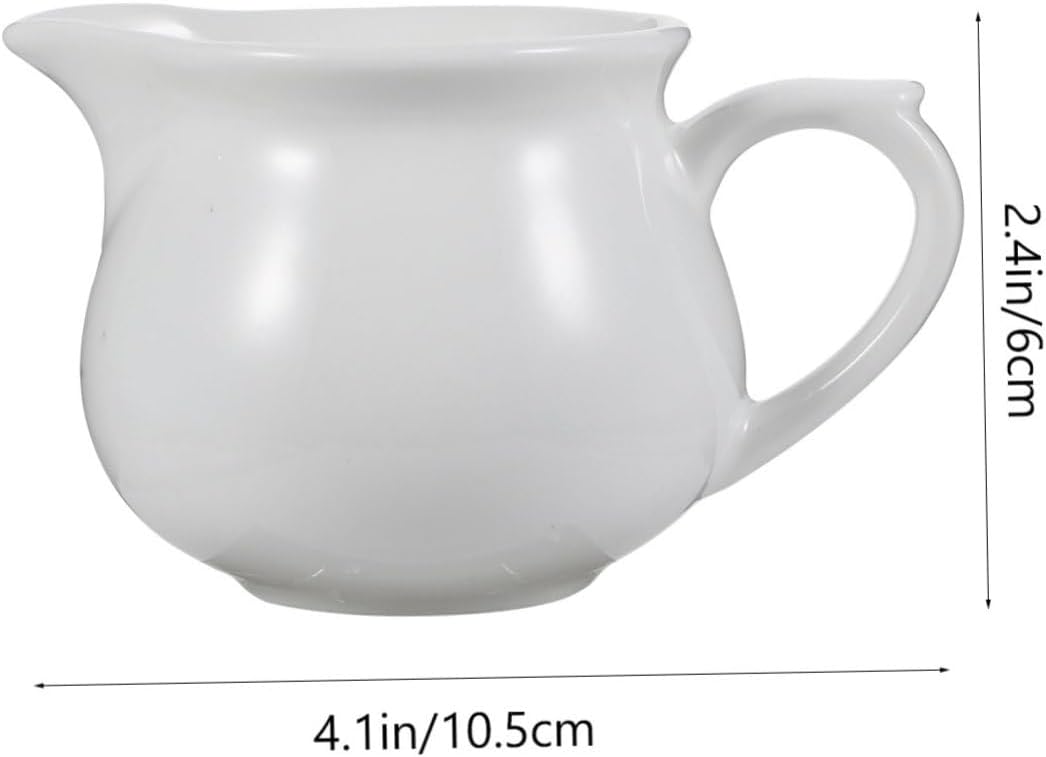 POPETPOP 3pc Milk Jug with Creative Frothing Cups for Latte Art Easy Clean Frothing Pitchers with Unique Spout and Comfort Grip Handle Stylish Coffee Creamer Cups for Home and Restaurant