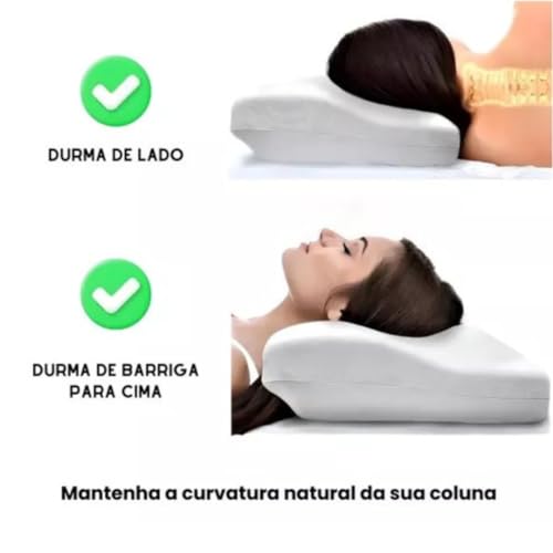Travesseiro Ergo OrtoGold® - Ortopédico Cervical - O Melhor Travesseiro para Aliviar Dores no Pescoç