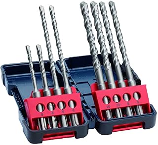 Bosch Professional 8x SDS plus-3 Drill Bit Set (for Concrete, in Tough Box, Ø 510 mm, Accessories Rotary Hammer Drills)