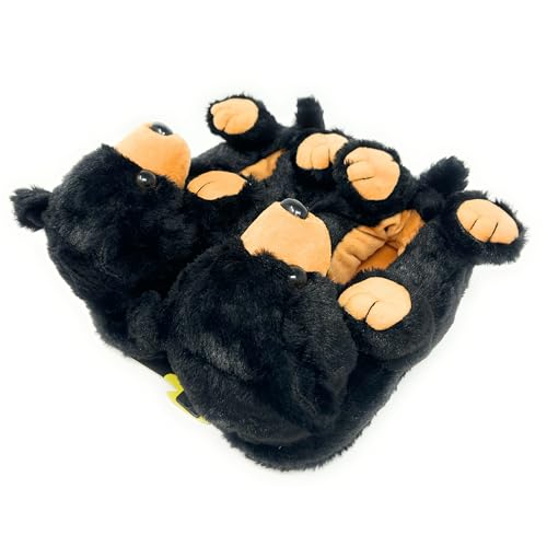 Image of Women's Animal Plush Slippers, Cute Cozy Fuzzy House Shoes Non-Slip Sole