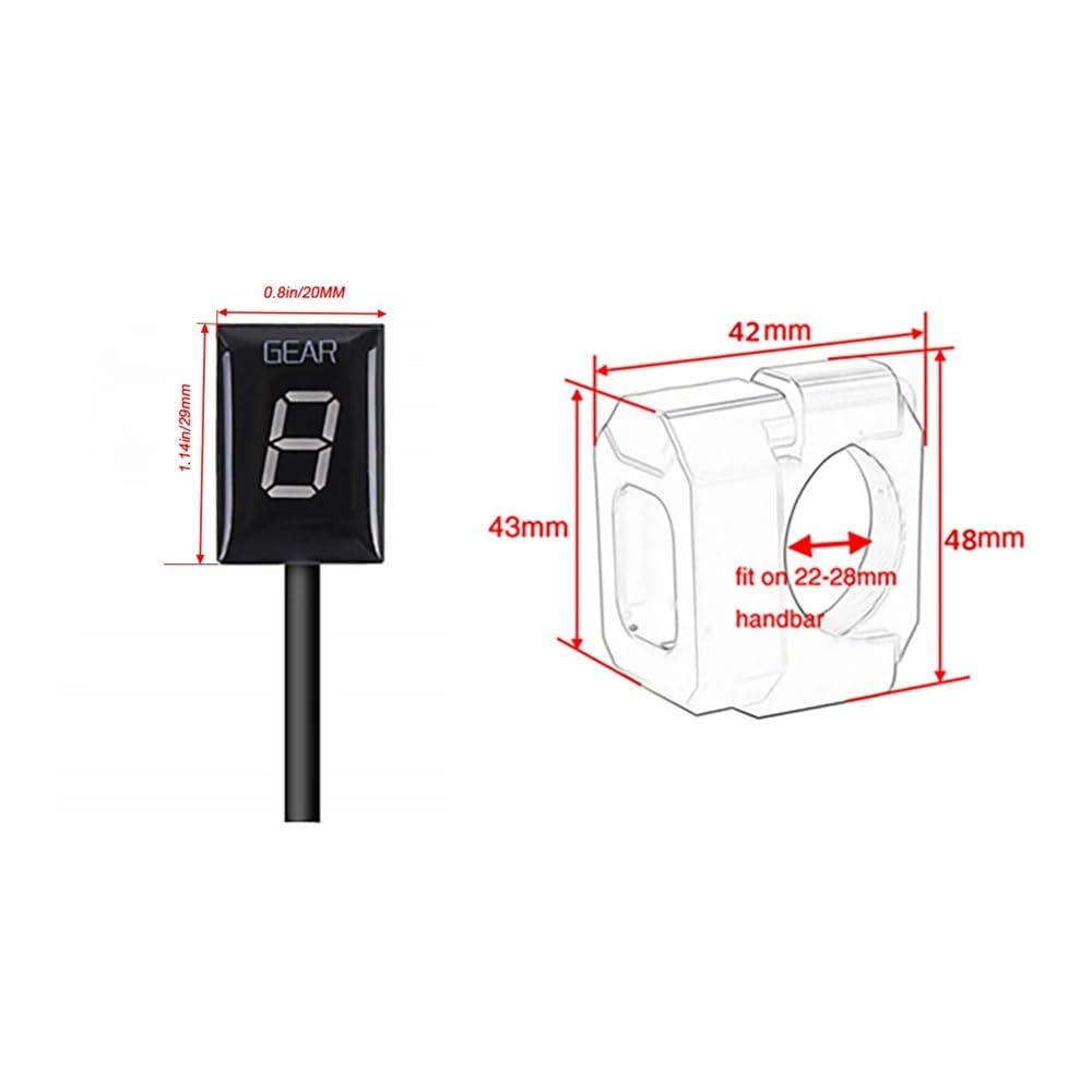 Pantalla Engranaje indicador Digital Indicador De Engranaje De Motocicleta para SU&ZUKI GSX750F GSX600F para Katana GSX600 F GSX750 F GSX 600 750 F Accesorios Medidor De Visualización De Engranajes