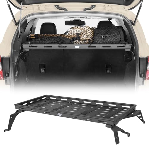Cargo Shelf Kit - 2025 Subaru Forester 4 Hooke Road Outback Rear Trunk Cargo Rack Basket Cover for Subaru Outback 2015 2016 2017 2018 2019, Lightweight Steel Trunk Parcel Shelf Tray Tailgate Luggage Carrier for SUV Camping Gear