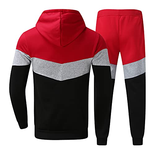 Survêtement homme avec poches ensemble confort rouge taille XXL