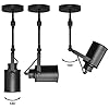 Long Life Lamp Company Retro Industrial Double Ceiling Spotlight Bar Adjustable Vintage Black Metal Tracklights GU10 M0096 #2
