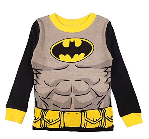 Dc Comics Boys' Batman Four-Piece Pajama Set, Grey Bat, 10 #TOP1