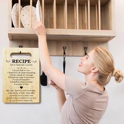 Tabla de Cortar de Bambú para Cocina - Regalo para Primo Especial, Tabla de Cortar con Mensaje para Día de Acción de Gracias, Cumpleaños y Agradecimiento miniatura 5