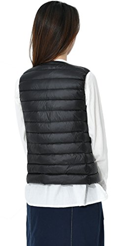 CHARTOU Women's Winter Ultralight Collarless Outdoor Puffer Down Short Vest Waistcoat3