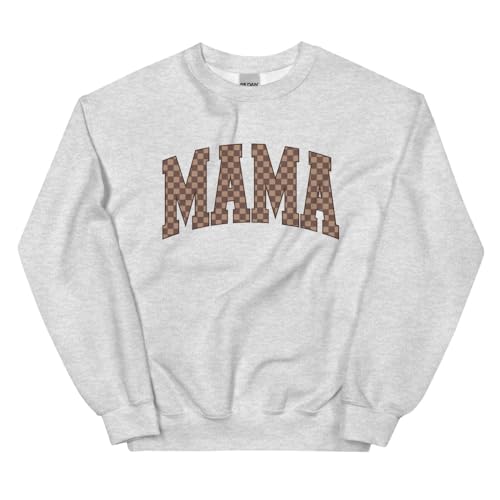 Checkered Mama Sweatshirt, Gift for Mom, Retro Mom Crewneck