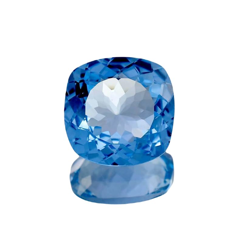 Aigue-marine naturelle forme coussin, la gemme azur pour sceller une promesse en bague