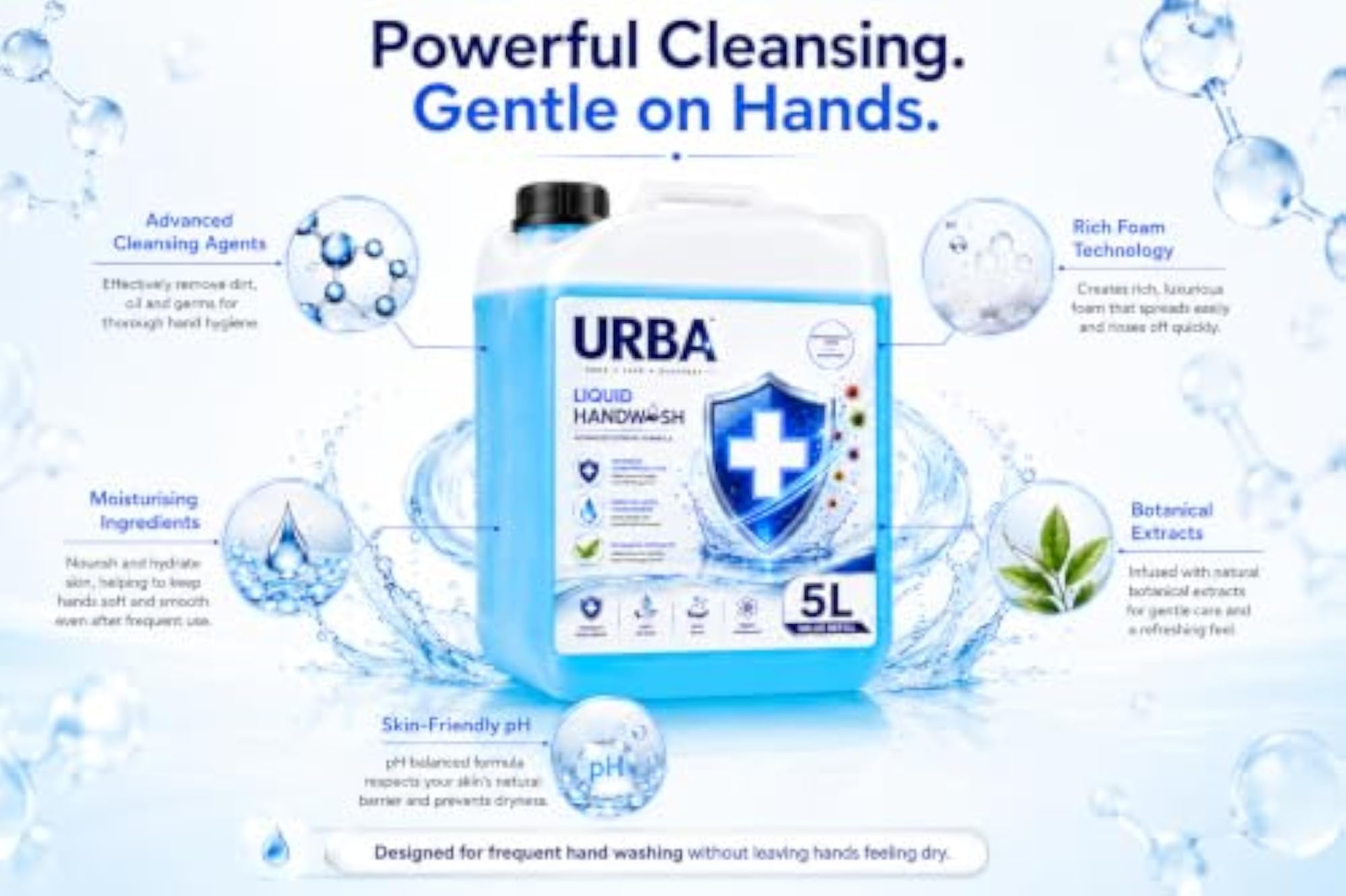 5L Refill Liquid Hand Wash, Advanced Hygiene Formula