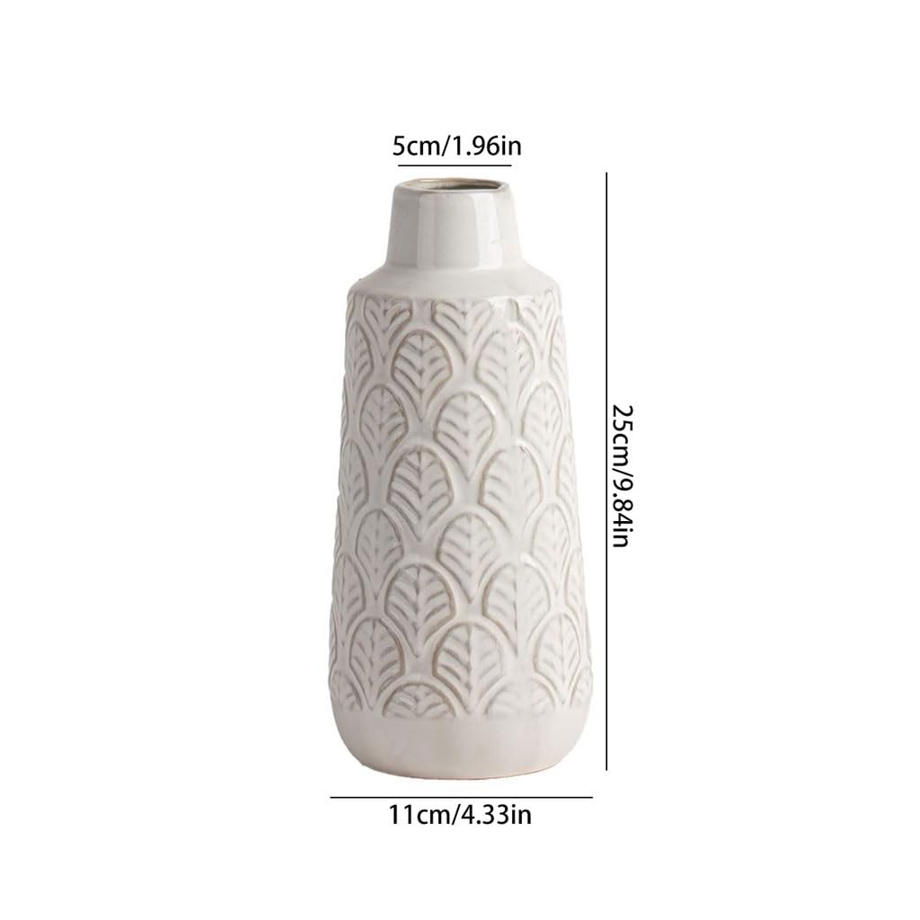 Vase Für Blumen Wohnzimmer Relief Keramik Vase Ornament Retro Blumenarrangements Blumenbeet Dekoration Dekorationen Für Wohnzimmer