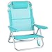 LOLAhome Silla Playa con cojín de 4 Posiciones de Aluminio y textileno de 61x47x80 cm (Verde)