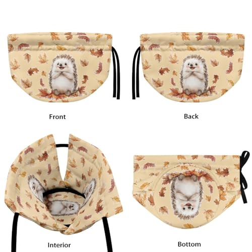 Image of Teapot Cosy Hedgehog Print Teapot Dust Cover Maple Leaf Print Tea Cozy for Teapot Portable Decorative Teapot Insulation Cover Dust-Proof Tea Pot Cozy Cover, Brown