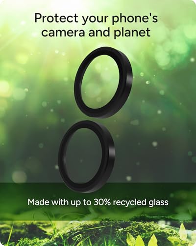 Image of ZAGG Glass Elite Anti-Reflective Samsung Galaxy S25 Edge Camera Lens Protector - Anti-Glare Technology, Maximum Impact & Scratch Resistance, Smudge-Free Surface, Recycled Materials