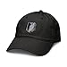 Attack On Titan Anime Embroidered Survey Corps Shield Adjustable Baseball Hat, Black, One Size