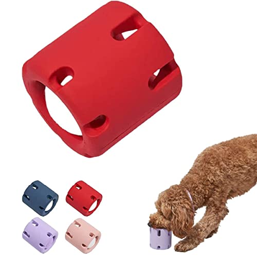 Labstandard Tennis Tumble Puzzle Toy Dog Tennis Cup Interactive Chew Toys for Dogs Dog Puzzle Toys Stress Release Game Pet Educational Toys for Small and Medium Dogs Puppies (Rot)