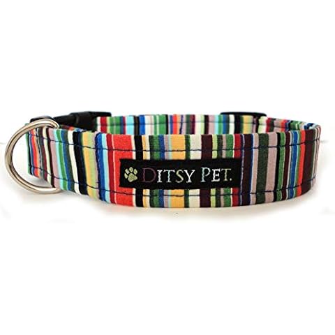 Ditsy Pet Joseph Small Striped Dog Collar Cover