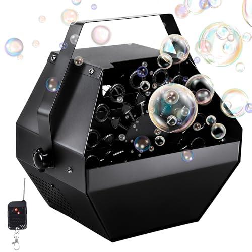 ATDAWN 1L High-Capacity Automatic Bubble Machine with 45ft Remote, Metal Blower for Wedding Party Birthday Indoor Outdoor Use