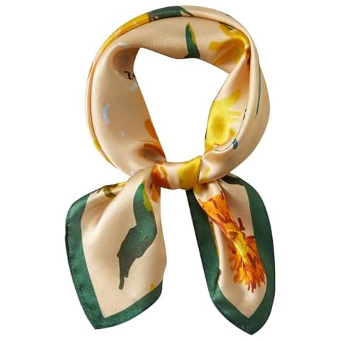 WUZININGLE 100% Mulberry Silk Neck Scarf Cover