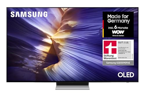 Samsung OLED 4K S90F 55 Zoll (138 cm), UHD Fernseher, NQ4 AI Gen3 Prozessor, OLED HDR+, 4K Upscaling Pro, Dolby Atmos, Gaming Hub, Motion Xcelerator 144Hz, Samsung Vision AI Smart TV