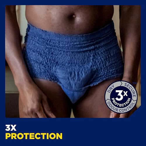 Tena Men Active Fit Pants, Blue, Large/X-Large, Case Pack of 32(4x8)