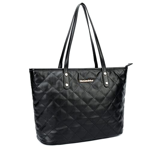 Montana West Quilted Handbag For Women Vegan Leather Tote Purse Shoulder Bag Large Fashion Satchel Hobo Purse Mwc-084Bk #TOP10