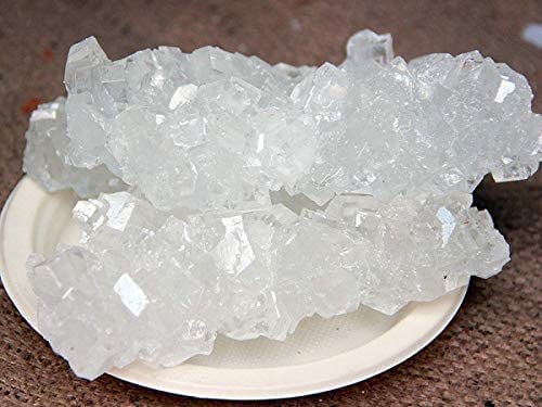 Orzanik Mishri Crystal Mishri - Hilo de cristal dulce de caramelo Dhaga Mishri, 14.11 oz, blanco roto