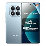 XIAOMI Redmi Note 15 Pro Smartphone (8+256 GB) – 6500-mAh-Akku, 200-MP-Kamera, IP65-Wasserschutz, 6,77" FHD+ AMOLED-Display, Gletscherblau, 2 Jahre Garantie