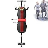 ●【Comoda e regolabile】Panca per stretching posteriore con tavolo di inversione. Altezza regolabile da 145 a 185 cm, estensibile fino a 20 cm. Puoi regolarla in base alla tua altezza per soddisfare le tue esigenze di allenamento. I supporti per le gambe regolabili si adattano sia a piedi grandi che piccoli e proteggono le caviglie.