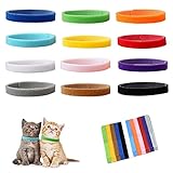 【12 colores】 El juego contiene 12 collares de identificación para cachorros en diferentes colores para ayudarlo a identificar rápidamente a su mascota y decorarla.