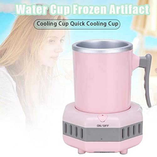 Image of Portable Quick Electric Beverage Cup Cooler Ice Making for Milk Coffee Pink | Major Appliances | Refrigerators & Freezers | Mini Fridges