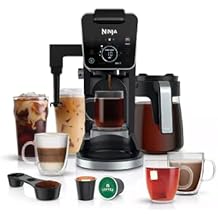 Ninja CFP301 DualBrew Pro Specialty 12-Cup Drip Maker with Glass Carafe, Single-Serve for Coffee Pods or Grounds, with 4 Brew Styles, Frother & Separate Hot Water System, Black